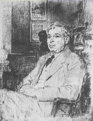 Professor G. Oprescu (litograph by Jean Al. Steriadi)